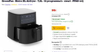 Greenpan Bistro XL Airfryer voor €99 bij Bol
