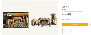 Lego Star Wars Boba Fett's Troonzaal set voor €67,96 bij de Bijenkorf