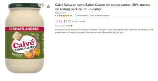 Pack 12 Botes de Salsa fina CALVE, frasco 650 ml por 11.04€