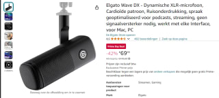 Elgato Wave DX voor €69,99 met Amazon Prime
