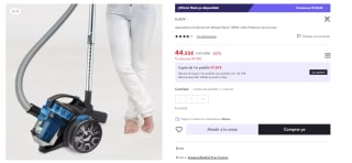 Aspiradora Ciclónica Sin Bolsas Klack 700W | Alta Potencia de Succión por 44.55€ (Cuenta Nueva 32.55€)