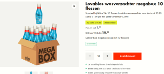 Lovables 10 flessen wasverzachter voor €19,90 bij de Wibra