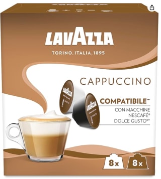 Lavazza, Cappuccino, 96 Cápsulas Compatibles con Máquina Nescafé Dolce Gusto, con Notas Aromáticas de Frutos Secos, Arábica y Robusta, Intensidad 6/13 por 15.93€