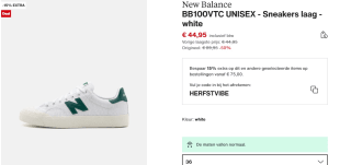 New Balance BB100VTC unisex sneakers voor €44,95 bij Zlando