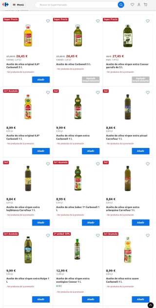 Las mejores ofertas en Aceites en Carrefour.