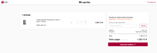 Frigorífico LG americano cubitero hielo por solo 1,287,15€