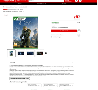 Xbox One & Xbox Series X Halo: Infinite X1 por solo 14,99€