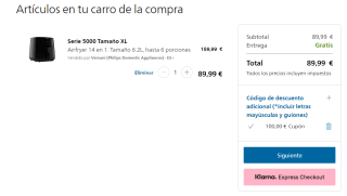 Freidora Philips Essential Airfryer Xl Tamaño 6.2L, hasta 6 porciones por 89,99€