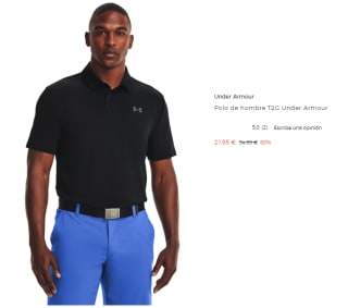 Polo de hombre Under Armour T2G por 21.95€