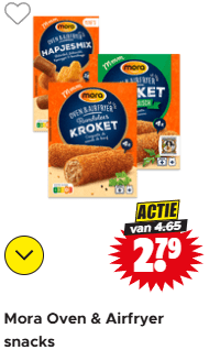 Alle Mora Oven & Airfryer snacks voor €2,79 bij Dirk