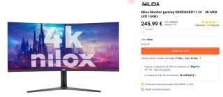 Nilox Monitor gaming NXM344KD11 34´´ 4K MVA LED 144Hz por 245,99€