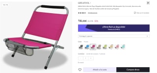 Silla de Playa Plegable de 62x47x47 cm por 11.2€