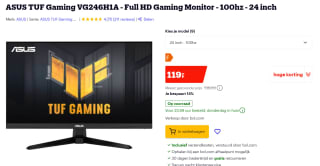 ASUS TUF Gaming VG246H1A Zwart voor €119 bij Bol.com