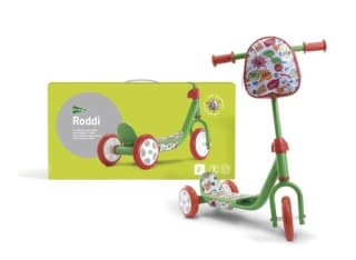 Patinete de iniciación de 3 ruedas con mochila Roddi El Corte Inglés pir 14,95€.