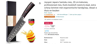 Japans Santoku mes, 20 cm koksmes voor €18,99 bij Amazon