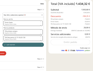 TV LG OLED evo AI C5 55 pulgadas 4K 2025 por solo 1.434,32€