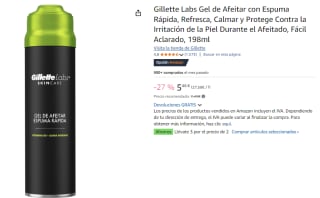 3 Botes de Gillette Labs Gel de Afeitar con Espuma Rápida por 10.64€