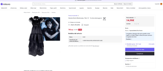 Vestido Baile Wednesday por solo 14,90€