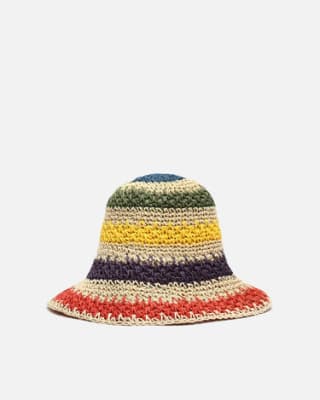 Gorro bucket colorido efecto rafia por 8€