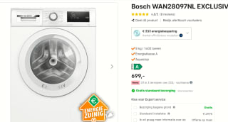 Bosch Serie | 4 WAN28097NL wasmachine voor €559,20 bij Expert