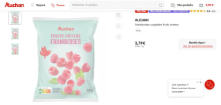 Framboises Surgelées 600g - Sélections de Drives à 1,79€