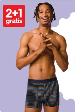 2+1 gratis op heren ondergoed bij HEMA
