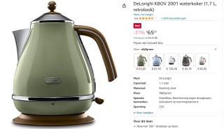 De'Longhi Waterkoker KBOV2001.GR, 1,7 l voor €65,85 bij Amazon