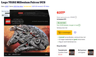 Lego Star Wars Millenium Falcon (75192) voor €637,99 bij Bol