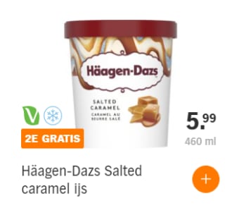 Häagen Dazs ijs nu 1+1 gratis bij Albert Heijn