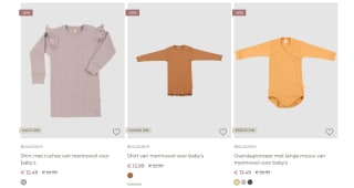 Tot 50% korting op alle biologische kleding voor baby's en kinderen