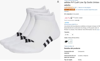 3 pares de Calcetines Adidas Prf Cush Low desde 6,71€