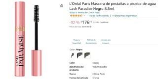 Rimel L'Oréal Paris Paradise a $176 en Amazon