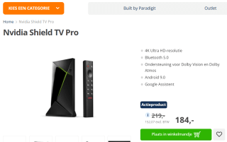 Streaming content Nvidia Shield TV Pro voor €184 bij Paradigit