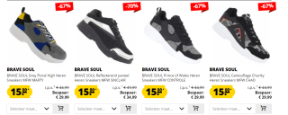 Tot 77% korting op merkkleding/schoenen van Brave Soul bij Sport-korting