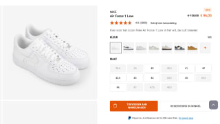 Nike Air Force 1 sneakers voor €96 bij Courir