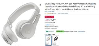Skullcandy Icon ANC On-Ear Actieve Noise Cancelling Draadloze Bluetooth Hoofdtelefoon voor €41,99 dmv code met Amazon Prime