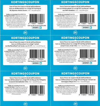 Diverse Albert Heijn kortingscoupons van mei 2023