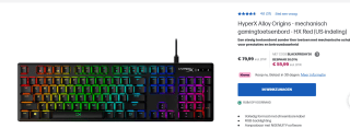 HyperX Alloy FPS Mechanisch gaming-toetsenbord voor €55,99 in de HP store