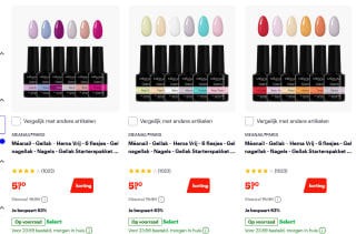 Diverse Méanail gellak setjes van 6 vanaf €5,90 bij Bol