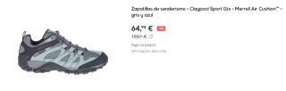 Zapatillas de Trekking para Mujer Merrell Claypool Sport GTX por 64.99€