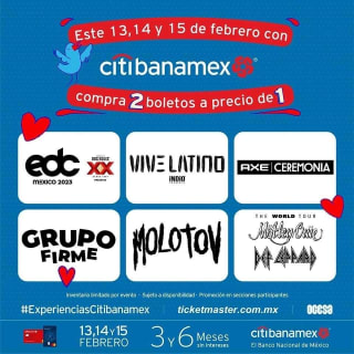 2x1 en Ticketmaster