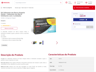 Kit de Sabonete em Barra da Asepxia Detox + Sabonete Esfoliante com 2 uni - R$ 8