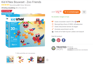 Kid K'Nex Bouwset - Zoo Friends voor €15 bij Lobbes