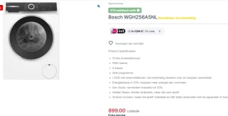 Bosch WGH256A5NL - Serie 6 - Wasmachine met stoom voor €824 na cashback