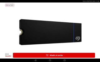 Disco duro SSD interno 2TB - Seagate Gamedrive M.2 PS5, PCI, Express 4.0, Negro 7300/6000 MBit/s.Por 142,49€