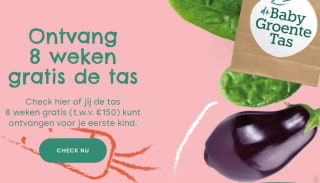 8 weken gratis de Baby Groente Tas voor inwoners geselecteerde plaatsen