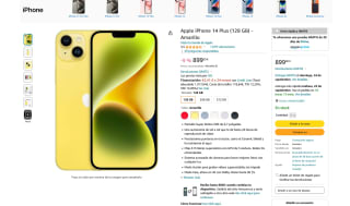Apple iPhone 14 Plus 128 GB Amarillo por solo 899€