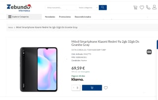 Móvil Smartphone Xiaomi Redmi 9a 2gb 32gb Ds Granite Gray por 69,59€