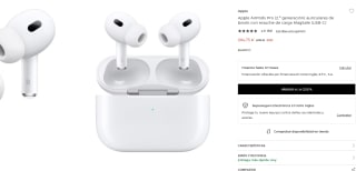 Apple AirPods Pro (2.ª generación) auriculares de botón con estuche de carga MagSafe por 204,73€