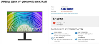 Samsung LS27A600UUUXEN 27"/2560x1440/IPS/75Hz monitor voor €159,61 bij Update